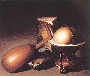 DOU, Gerrit Still Life with Globe, Lute, and Books oil painting